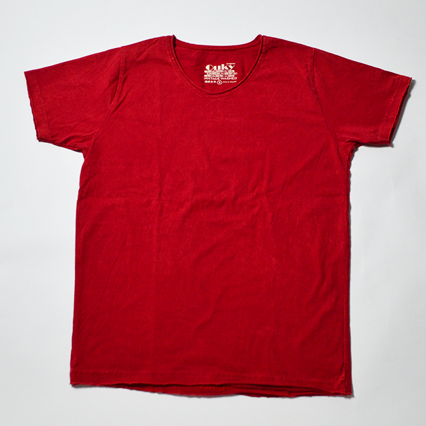 OUKY VINTAGE WASHED Tシャツ【レッド】